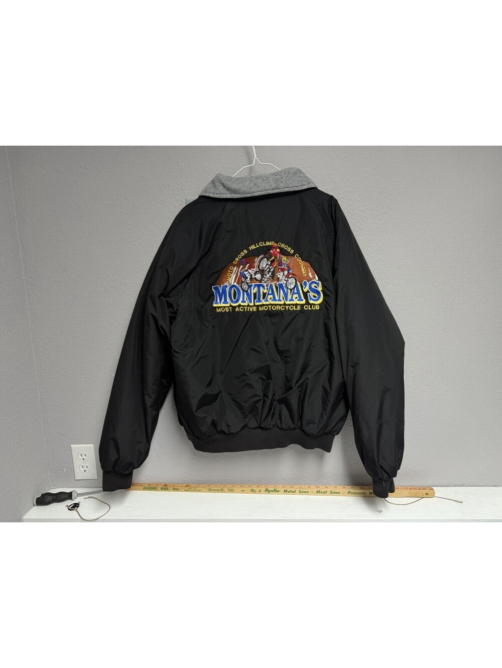 Billings Montana Motorcycle Club Embroidered Jacket  Size XL